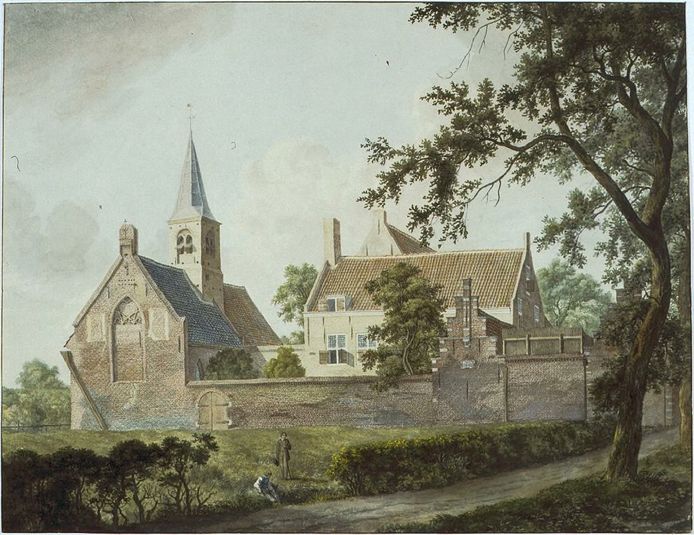 Het Leprooshuys in Haarlem. Hier moesten vermeende lepralijders heen om getest worden en hun vuylbrief te halen - een soort voorloper van de huidige QR-code. Het pand bestaat nog steeds, er zit nu een museum in.