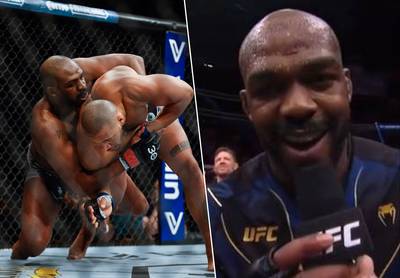Wát een rentree: MMA-legende Jon Jones vernedert Gane na 124 tellen in kamp om UFC-zwaargewichttitel en pakt dan uit met bizarre ‘speech’