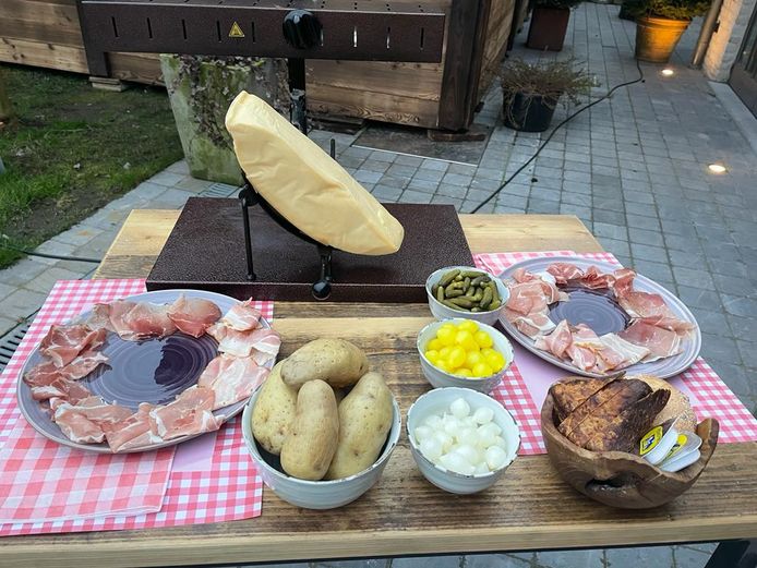Zo wordt de raclette geserveerd.