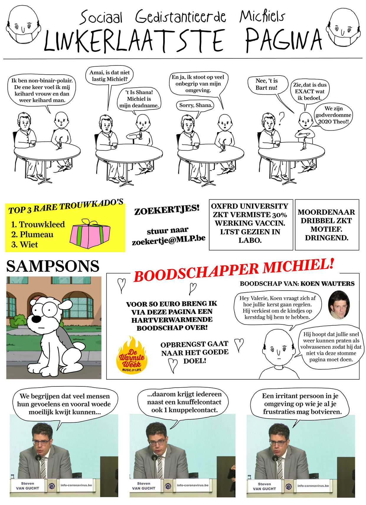sociaal incapabele michiel - week 49 Beeld Tom Borremans | Humo