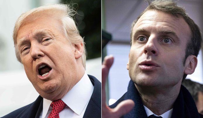 President Trump heeft in een reeks tweets uitgehaald naar Frans president Macron