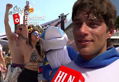 Edgar (29) trotseert hitte op Tomorrowland in opvallende outfit: pluchen dolfijnenkostuum