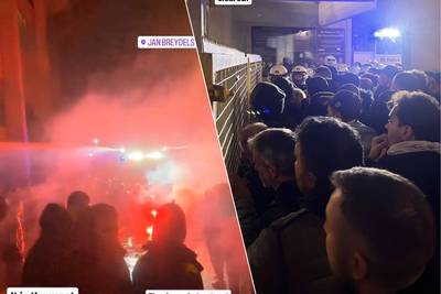 Knokpartijen met politie en zelfs waterkanon hielp niet: PAOK-fans “behandeld als beesten”, Brugs stadscentrum is puinhoop
