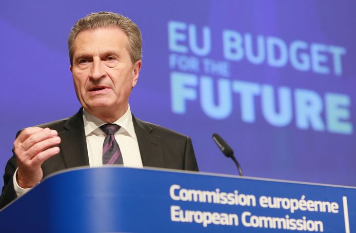 De Duitse Eurocommissaris Günther Oettinger