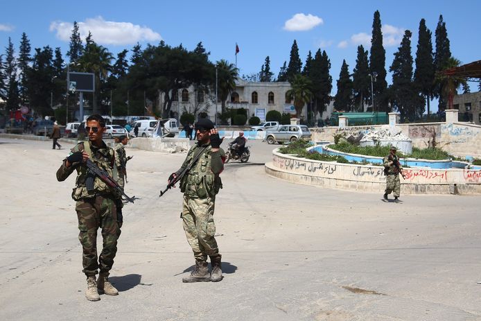 Archieffoto. Turkse soldaten bewaken eind maart een controlepunt in Afrin.