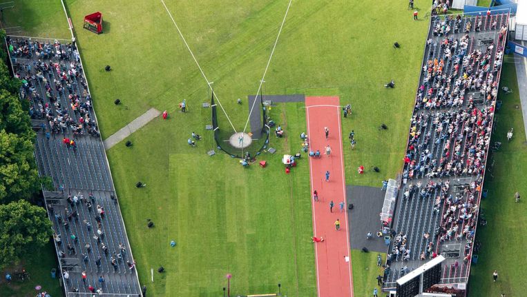 Het EK atletiek op het Museumplein is het grootste sportevenement in Amsterdam ooit. Beeld Bram van de Biezen