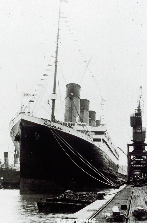 De Titanic, toen nog in volle glorie