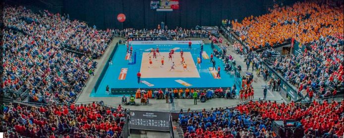 Meer dan 10.000 toeschouwers voor de bekerfinales volleybal in het Antwerpse Sportpaleis blijft uniek.