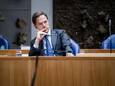 Premier Mark Rutte tijdens het debat.