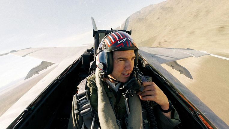Tom Cruise in 'Top Gun: Maverick'. Beeld 