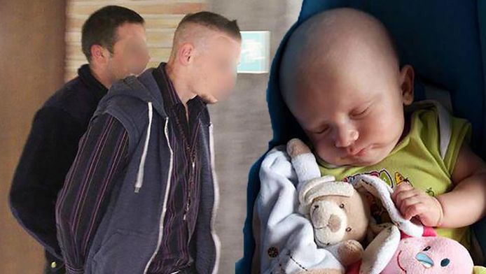 De beklaagde verklaarde dat hij was gevallen met de baby in zijn armen en het kind tussen hem en de vloer terechtkwam.