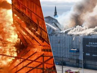 “Dit is onze Notre-Dame”: historisch beursgebouw Kopenhagen binnenin volledig verwoest, beelden tonen hoe iconische torenspits instort