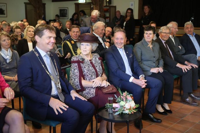 Prinses Beatrix is woensdagochtend op bezoek bij het Boerenbondmuseum in Gemert.