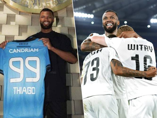 Fans Club Brugge in blijde verwachting: Braziliaanse spits Thiago poseert nu met Club-shirt in oefencentrum