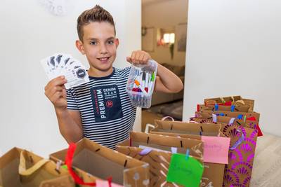 Mats (9) knutselde zijn eigen onderneming in elkaar