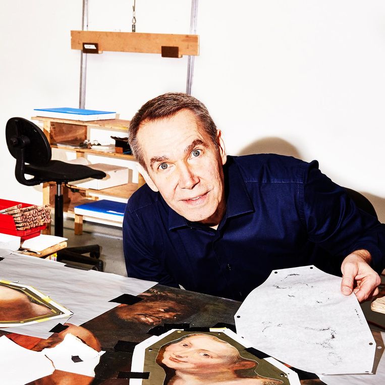 De Volkskrant zocht Jeff Koons op in zijn New Yorkse atelier, waar de schatrijke kunstenaar de totstandkoming van zijn nieuwste werk toelichtte. Beeld Amy Lombard