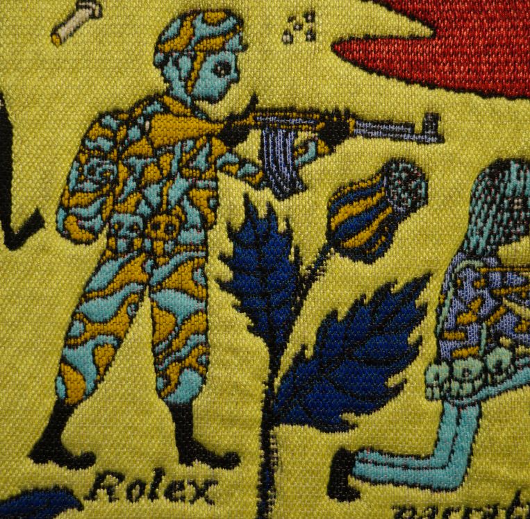 Detail uit Walthamstow Tapestry Beeld Bonnefanten museum