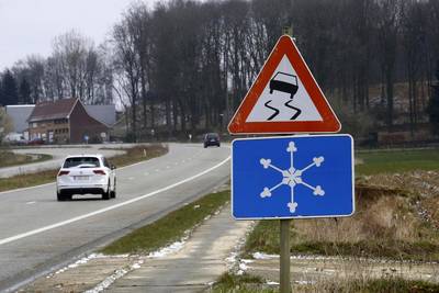 Prudence sur les routes: l’IRM émet une alerte jaune aux conditions glissantes