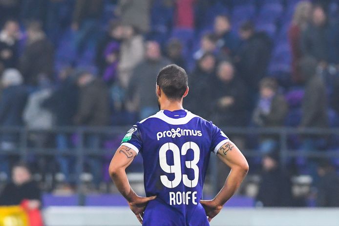 Kemar Roofe en Anderlecht blijven ontgoocheld achter.