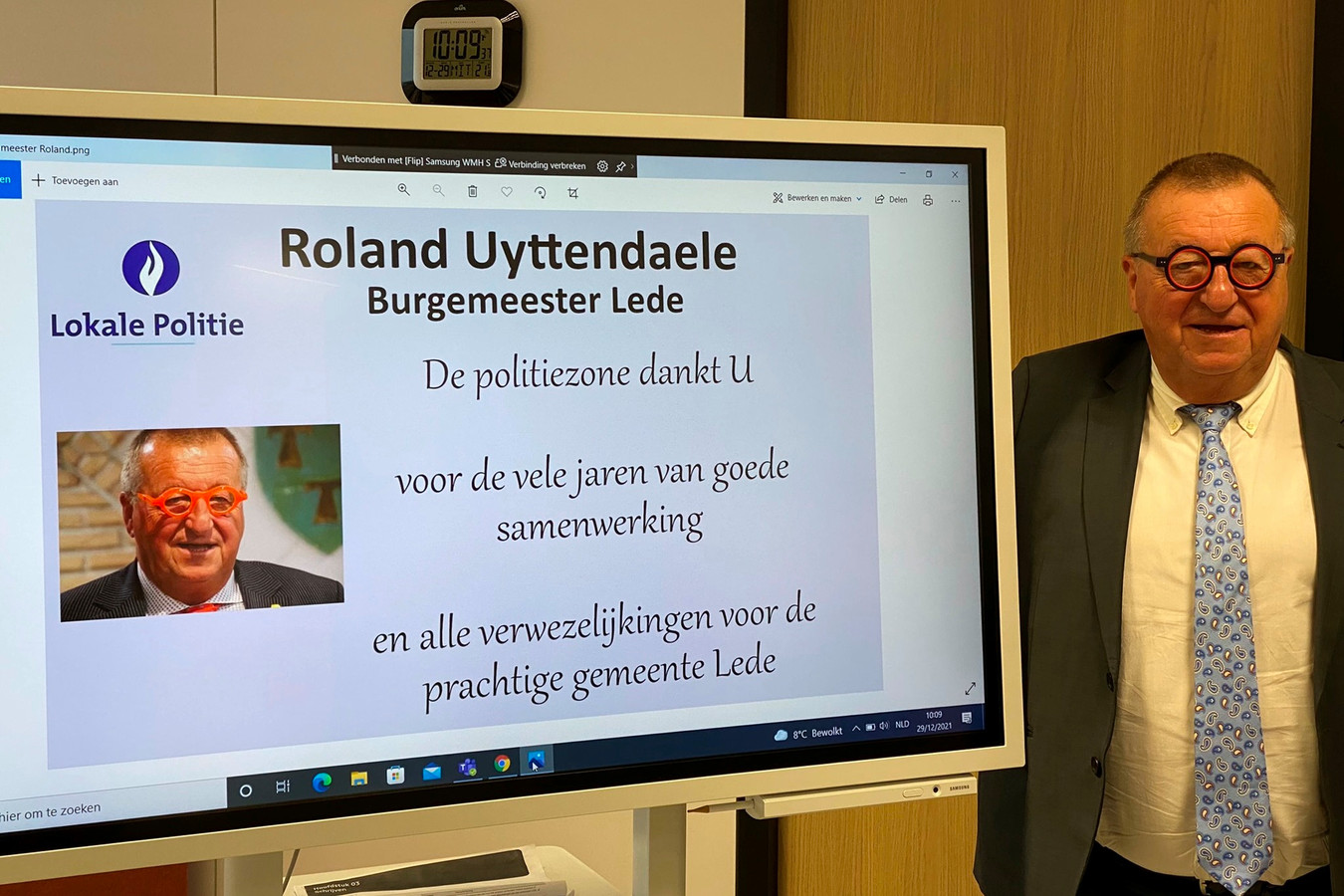 Laatste politiecollege voor uittredend burgemeester Uyttendaele (70