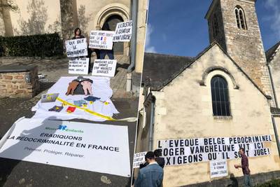 Protest bij abdij in Frankrijk waar Roger Vangheluwe verblijft