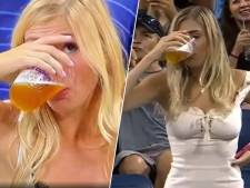 De meest bekeken vrouw op de US Open: Megan Lucky slaat opnieuw biertje in één keer achterover