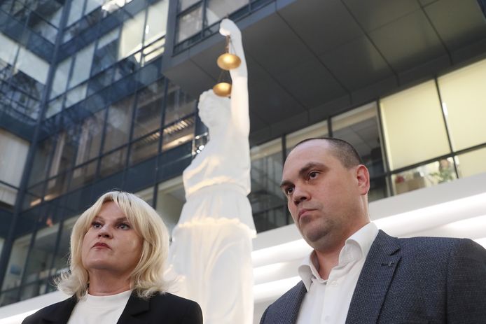 Archive photo.  Olga Mikhailova and Vadim Kobzev, two lawyers on Navalny's team.