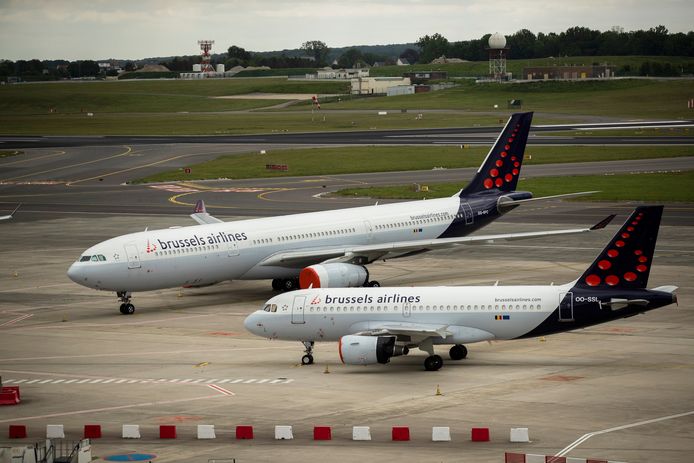 Vliegtuigen van Brussels Airlines in 2020.