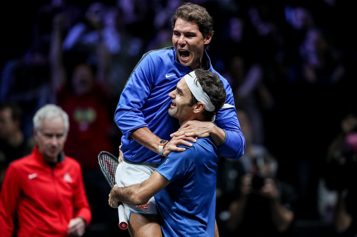 Rafael Nadal en Roger Federer. Beeld epa