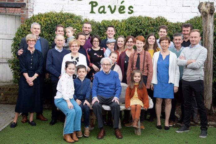 Joris Mussche en zijn familie.