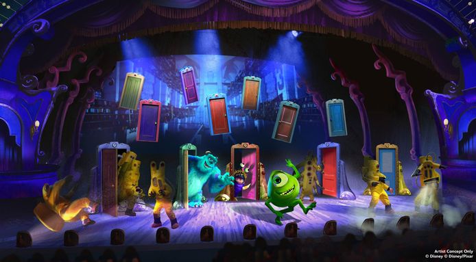 Een Pixar-show met figuren uit 'Monsters, Inc.' deze zomer in het Walt Disney Studios Park.