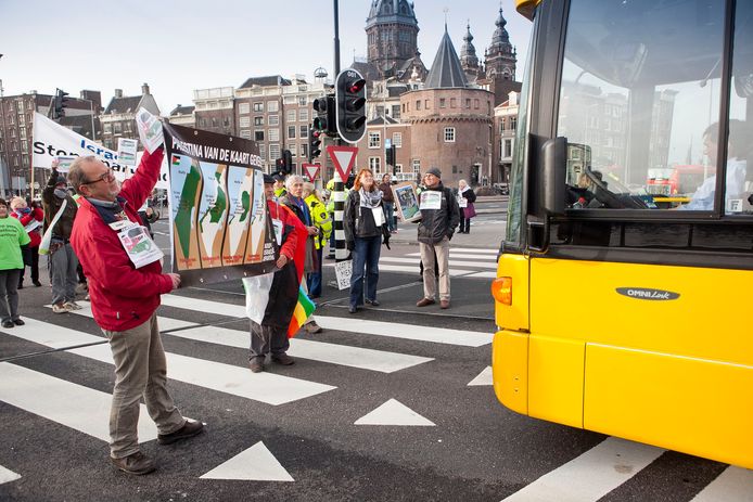 Protest tegen EBS in Amsterdam, in 2011.