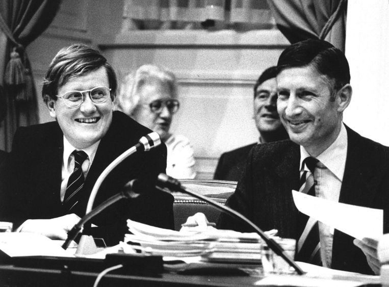 Wiegel (links) en Van Agt in 1979. Beeld Anp