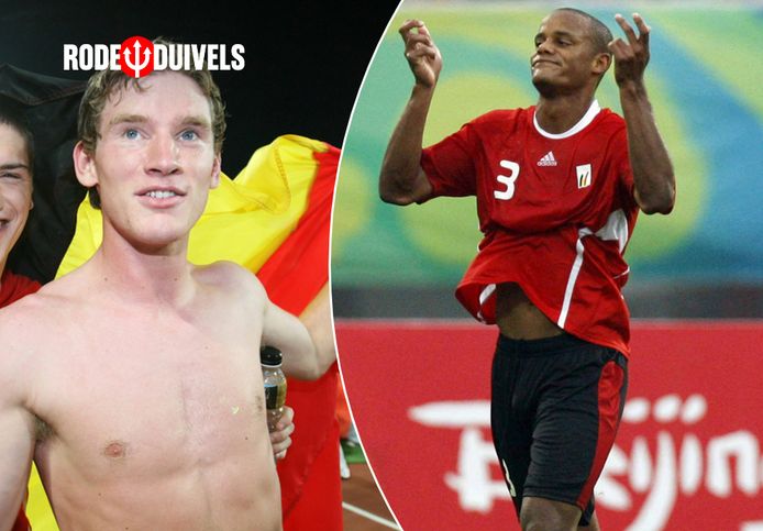 Jan Vertonghen en Vincent Kompany op de Olympische Spelen in Peking 2008.