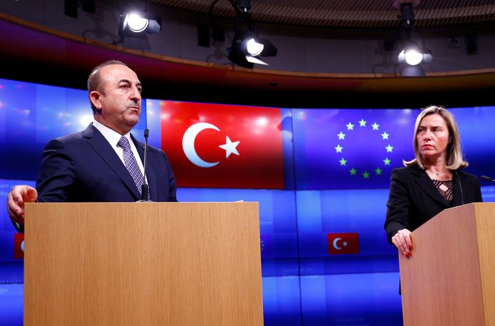 De Turkse minister van Buitenlandse Zaken Mevlut Cavusoglu bracht een bezoek aan de Europese Commissie en hield een persconferentie in het bijzijn van Europees vicevoorzitter Federica Mogherini.