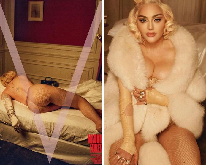 À 63 ans, la reine de la Pop fait encore parler d'elle lors d'un shooting hommage à Marilyn Monroe.