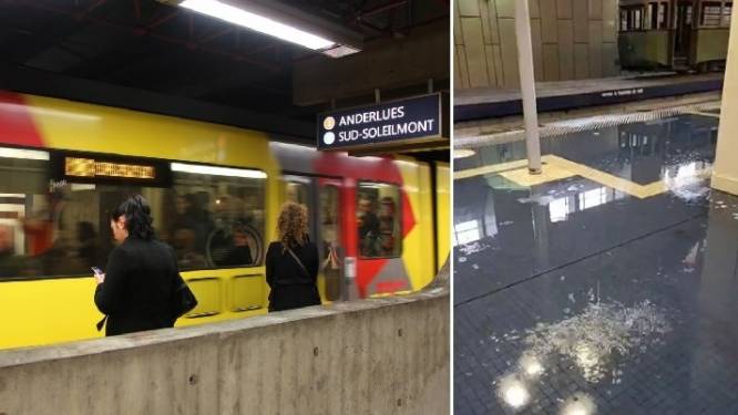 Cette station de métro à Charleroi se transforme en piscine: “Une douche gratuite”