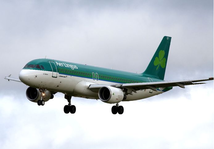 Illustratiebeeld: een vliegtuig van de Ierse luchtvaartmaatschappij Aer Lingus.
