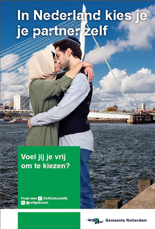 Poster gemeente Rotterdam: In Nederland kies je je partner zelf