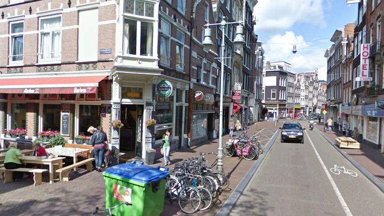 De Haarlemmerstraat in Amsterdam. © Google Streetview Beeld 