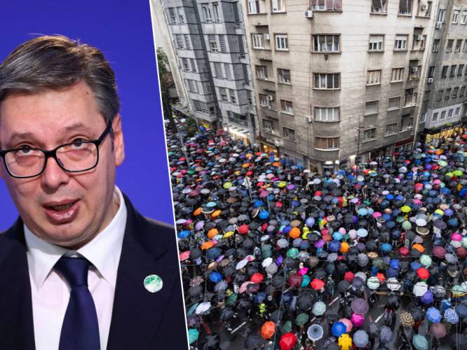 Servische president geeft partijleiderschap op na herhaaldelijke massaprotesten