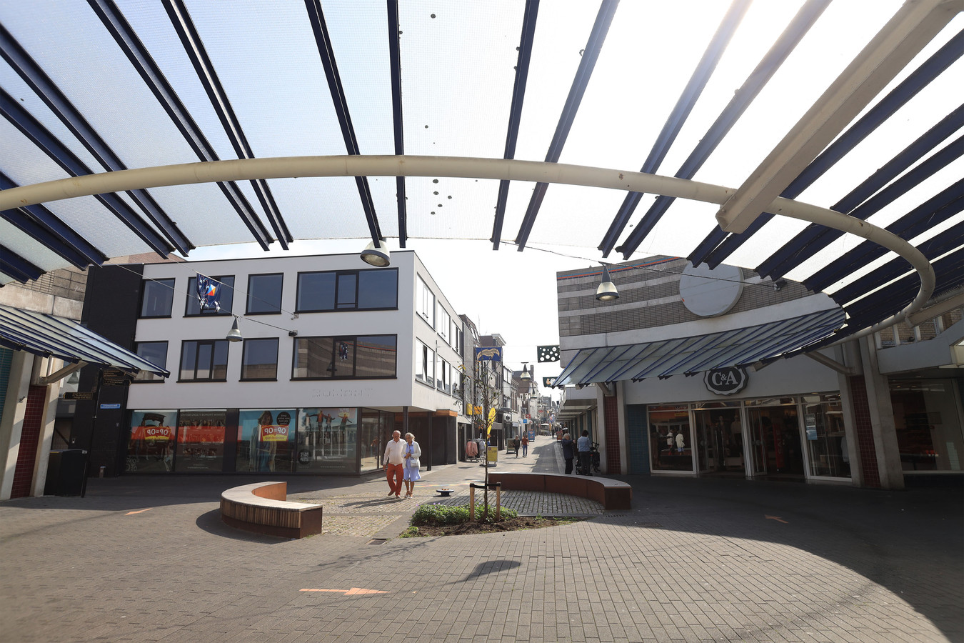 Het ABC-complex met zicht op de Noordstraat en rechts C&A.