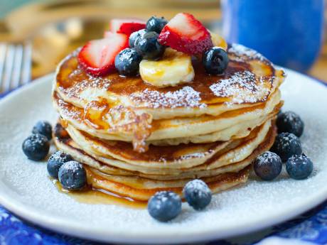 Ontbijten met pannenkoeken kan ook zo!