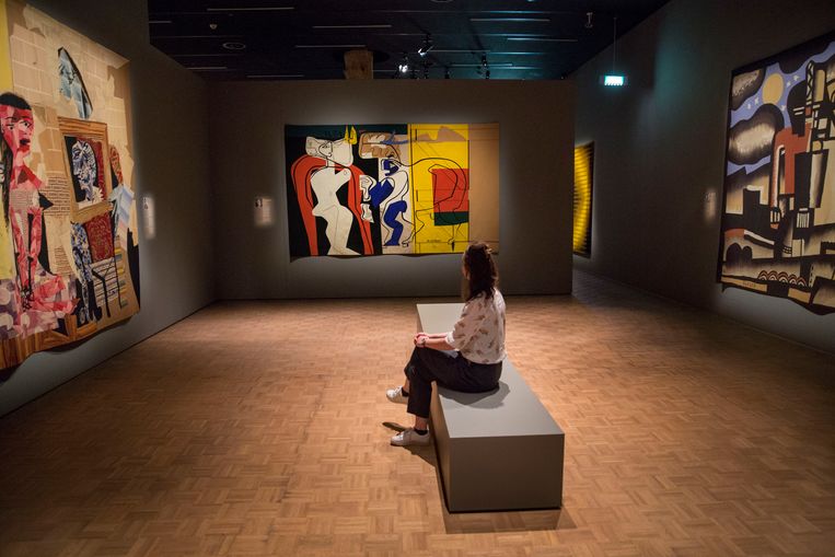 Links Picasso, midden Le Corbusier, rechts Léger. Beeld Arie Kievit