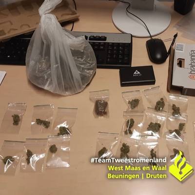 Drutenaar (19) opgepakt voor drugsbezit en rijden onder invloed