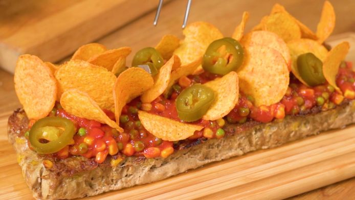 Mexicaanse meatloaf met nacho's