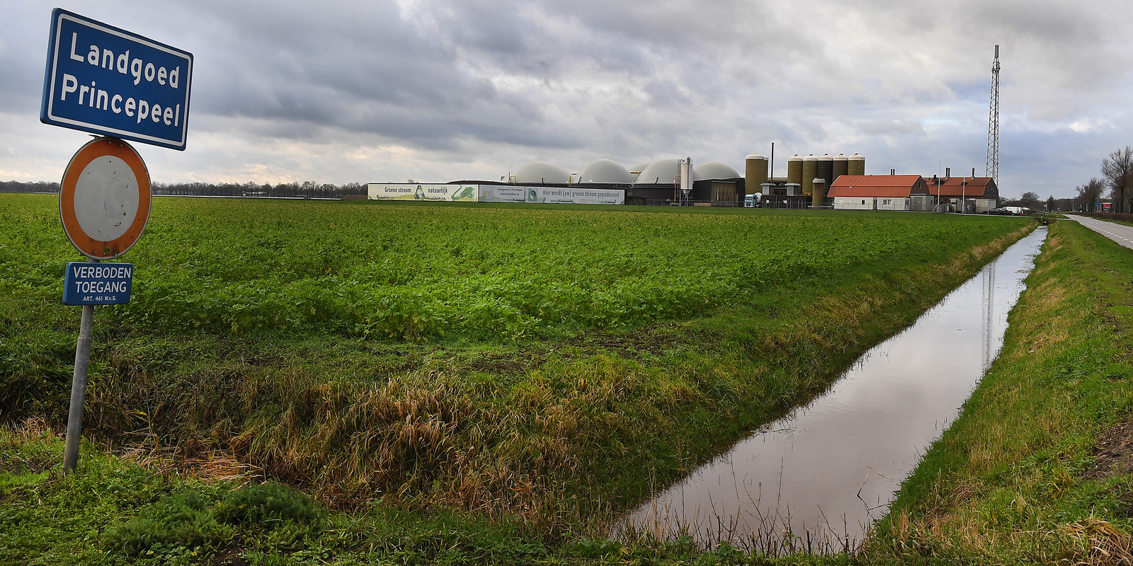 Op Landgoed Princepeel wordt groene stroom uit mest geproduceerd. Of, als het het aan de Partij voor de Dieren vraagt: illegale bruine stroom.
