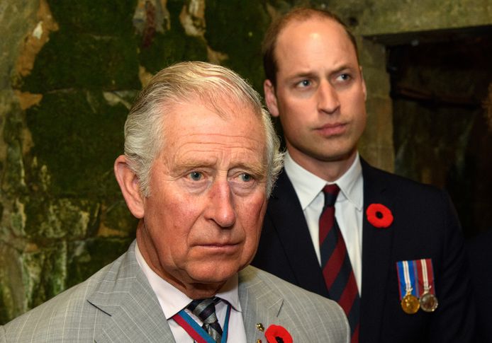Prins Charles en zijn zoon prins William.