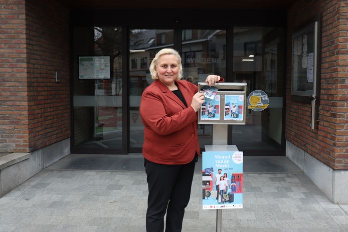 Schepen van lokale economie Ann Mesure promoot de Maand van de Markt