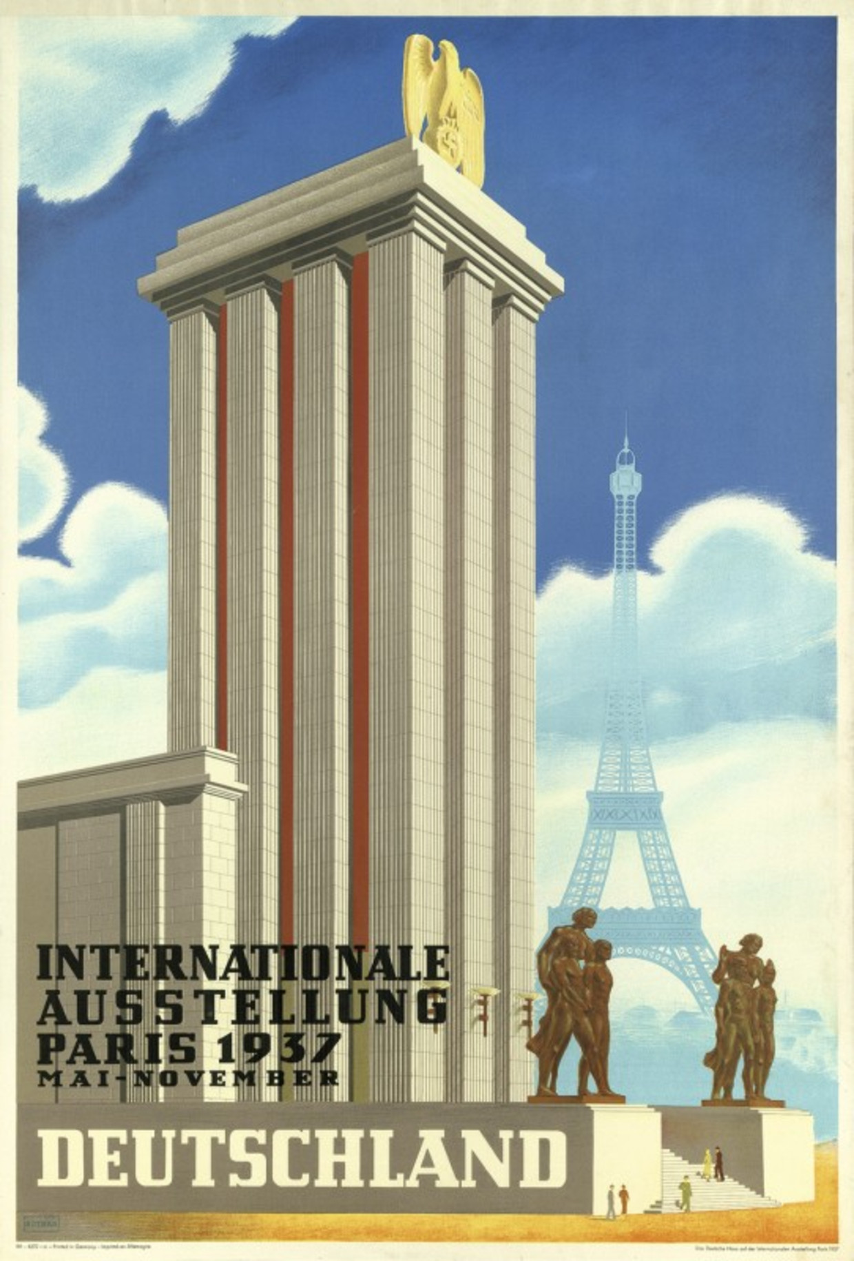 Affiche Duits paviljoen, Wereldtentoonstelling Parijs, 1937.